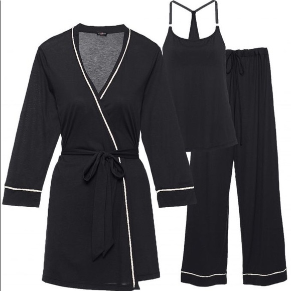 Cosabella Other - NWT Cosabella Maternity 3 piece PJ Set Black Large